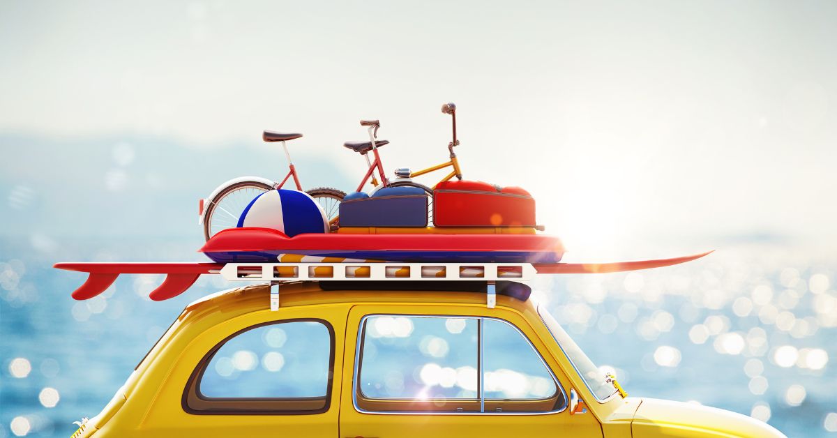 Bil pakket med alt til ferien