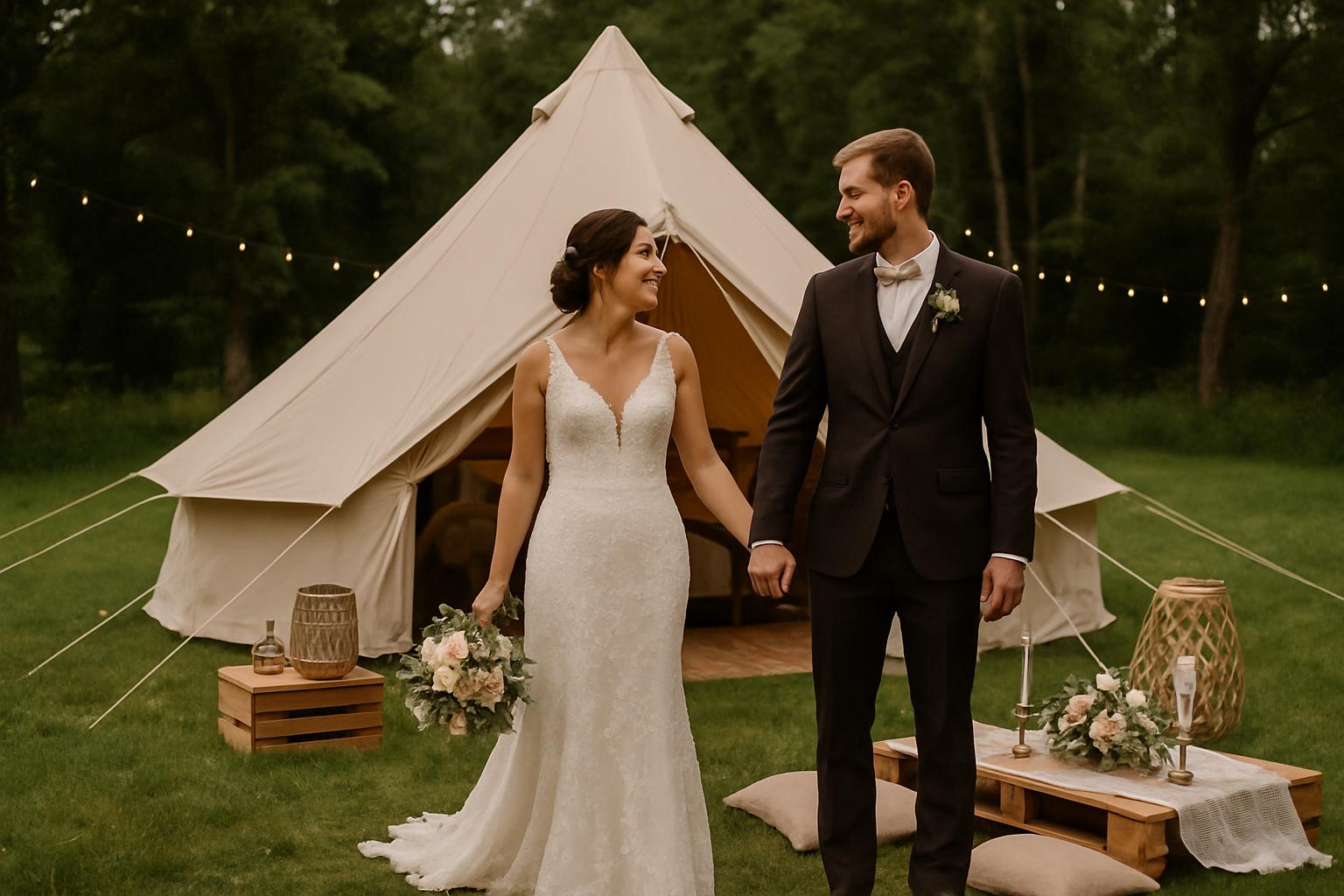 Hold et romantisk glamping bryllup i naturen